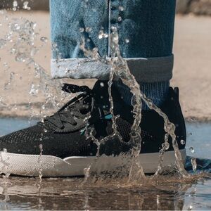 Vessi Women's Black vinyl waterproof Sneakers